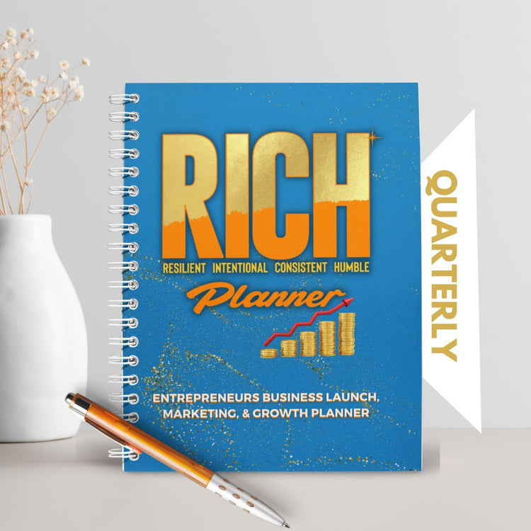 Quarterly R.I.C.H Planner Digital + Planner Book (Paperback) Bundle